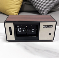 Nieuwe Retro Flip Down Kalenderklok Met Bell Balance Ontwerp Auto Flip Rechthoek Vorm Abs Hars Materiaal Verlicht Alarm Functie