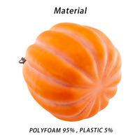Ornement de citrouille rayé orange chaud de luxe en gros pour Halloween, décoration rustique et effrayante sur le thème de la récolte pour le Thanksgiving