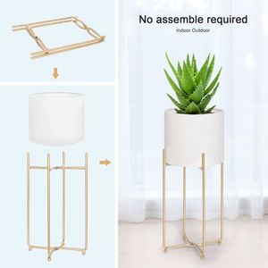 Large Multi-functional Powder Coated Metal Gold Luxury Iron Patio Plant <b>Support</b> <b>Flower</b> Stand Propagator Kit for Home Garden - Product Image 3