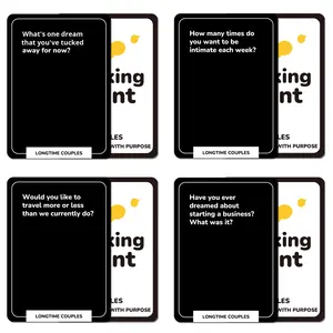 Nouvelles cartes de conversation interactives écologiques pour 50 couples Cartes d'interaction à sujet interactives amusantes en plastique - Product Image 5