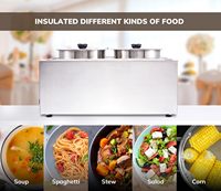 HUAZE Bain-marie électrique professionnel en acier inoxydable avec cordon, chauffe-plats de buffet, table vapeur, certifié Energy Star 50