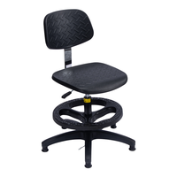 Tabouret de laboratoire moderne M11 ESD en aluminium avec surface en PU pour hôpital, salle blanche, école, laboratoire scientifique, informatique, chimie, biologie, ateliers