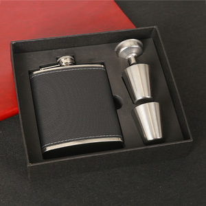 Tùy chỉnh rượu cá nhân Hip Flask Bộ quà tặng thanh lịch leakproof enviiroment thân thiện Brown Hip Flask - Product Image 2