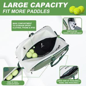 <span class=keywords><strong>Sac</strong></span> <span class=keywords><strong>de</strong></span> raquette <span class=keywords><strong>de</strong></span> <span class=keywords><strong>tennis</strong></span> en cuir PU imperméable personnalisé avec compartiment à chaussures 50-70L <span class=keywords><strong>Sac</strong></span> à dos <span class=keywords><strong>de</strong></span> <span class=keywords><strong>sport</strong></span> pour un rangement pratique - Product Image 2