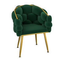 Fauteuil de salle à manger en velours doux et luxueux, style nordique, pour salle à manger, cuisine, hôtel, café, restaurant, meubles de maison