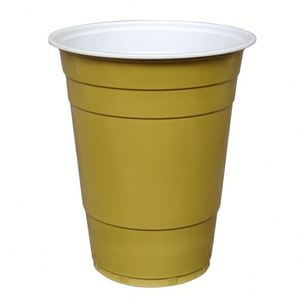 Sixteen Ounces Black Gold <b>Reusable</b> Portable Party Drinking <b>Cups</b> for Beer Pong Game Gathering Event Party <b>Cup</b> Set - Product Image 5