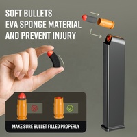 FMG 9 Pistolet à balles souple pliable Lanceur de tir manuel pour jouer en plein air pour adultes et enfants Jouet