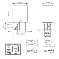 Relais automobile 30A 14VDC 1 Forme A 1 Forme C SPDT SPST-NO à brancher sur terminal PCB AgSnO2 pour système de climatisation automobile