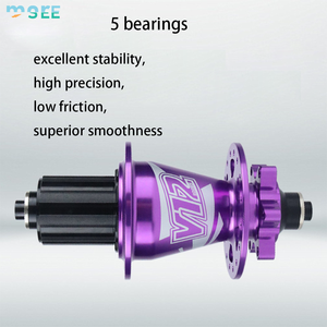 SeeMore Prêt à expédier <span class=keywords><strong>Moyeu</strong></span> <span class=keywords><strong>de</strong></span> vélo arrière en alliage d'aluminium à dégagement rapide 5 roulements 720 clics Frein à disque 12 griffes pour vélos 8-11 vitesses - Product Image 2