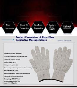 Guanti conduttivi per fisioterapia DDS elettroterapia biologica per massaggi di bellezza guanti per elettrodi sanitari - Product Image 3