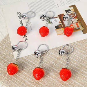 Porte-clés fraise en résine et acier inoxydable, accessoire décoratif portable pour clés, article cadeau - Product Image 2