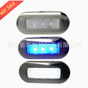 Lumière de bienvenue rectangulaire à LED 0,5W 12Vdc, étanche, en acier inoxydable, éclairage de marchepied de bateau - Product Image 4