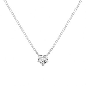 Dylam Radiantly Sparkling Fine 925 Sterling Silver Heart Shape <b>D</b> VVS1 Moissanite Stones Pendant <b>Necklace</b> for Women - Product Image 1