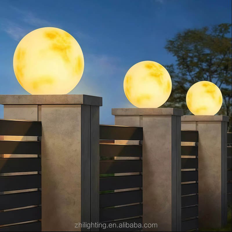 Solar Moon Lamp Outdoor IP65 Waterproof Creative Landscape LED for Home Decoration Garden Porch Courtyard Lights Garden Light