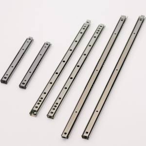 17mm 금속 테이블 슬라이드 풀 익스텐션 슬라이드 트랙 레일 볼 베어링 양방향 서랍 슬라이드 - Product Image 1