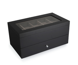 Boîte à montres en MDF Espreso en bois, 10 compartiments, tiroir de rangement, boîte à bijoux - Product Image 2