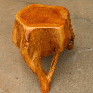 Tabouret de sculpture de <span class=keywords><strong>racine</strong></span> naturelle en bois de <span class=keywords><strong>sapin</strong></span> massif élégant support d'arbre d'ornement de souche en bois pour Tables à manger meubles de maison - Product Image 5