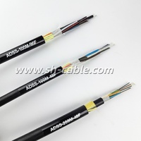 Cable de Fibra Óptica Autoportante ADSS de 24/48 Núcleos, Alcance de 80-100 m, G652D, Monomodo, para Comunicaciones