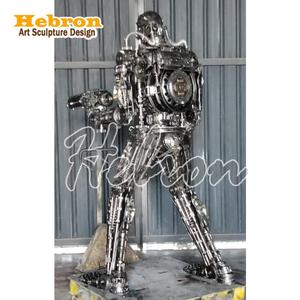 Escultura <span class=keywords><strong>de</strong></span> Metal <span class=keywords><strong>de</strong></span> Acero Inoxidable Gigante con Luces LED para Decoración <span class=keywords><strong>de</strong></span> Jardín y Parque, Arte <span class=keywords><strong>de</strong></span> Metal Reciclado, Estatua <span class=keywords><strong>de</strong></span> Metal <span class=keywords><strong>de</strong></span> Desecho con Diseño <span class=keywords><strong>de</strong></span> Terminator - Product Image 2