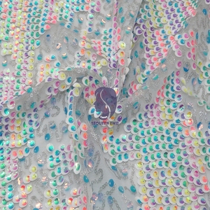 Vải Ren Sequin Thêu Lấp Lánh Từ Nhà Máy Chuyên Nghiệp 2021 Vải Ren Sequin Thêu Nhỏ - Product Image 2