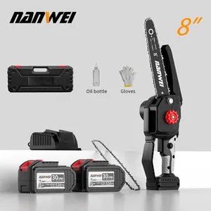 Không chổi than 21V đăng nhập công cụ cầm tay điện mini Saw 6/8 inch lớn dung lượng pin điện chuỗi Saw