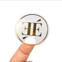Bouteille ronde en vinyle blanc imperméable de haute qualité avec flacon adhésif pour huile essentielle, cosmétique, étiquette personnalisée avec logo