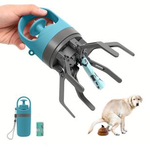 Recogedor de Excrementos de Perro Ecológico de Plástico, Portátil, Sin Contacto, para Perros Pequeños/Medianos/Grandes, Juego de 15 Bolsas para Desechos - Product Image 6