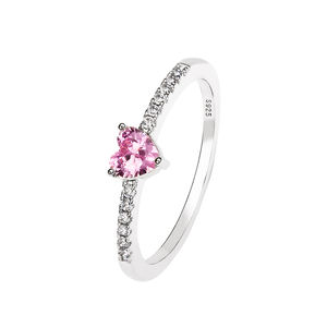 Anillo de Compromiso y Boda para Mujer, Estilo Moderno, Incrustaciones de Circonio, Latón, Anillos de Moda Coreanos, Chapado en Rodio, para Aniversario o Fiesta - Product Image 6