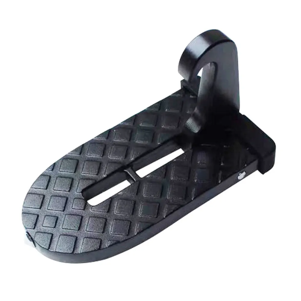 Gancho de pestillo Universal plegable para puerta de coche, Pedal de pie de aleación de aluminio, accesorios de seguridad