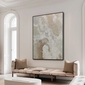 Arte Original Hecho a Mano, Estilo Wabi Sabi Neutral, Tono Tierra, Textura de Yeso, Pintura Moderna para Decoración de Paredes del Hogar y Galerías - Product Image 5