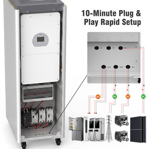 Sistema ESS Todo en Uno JApower Monofásico de 6kW 20kWh con <span class=keywords><strong>Inversor</strong></span> Híbrido Deye Integrado y Batería Solar Doméstica LiFePO4 de 51.2V - Product Image 1