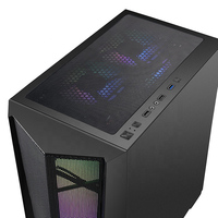 2023 boîtier d'ordinateur de jeu avec fenêtre en verre panneau supérieur Triple USB Rohs bureau de haute qualité avec ventilateur de refroidissement