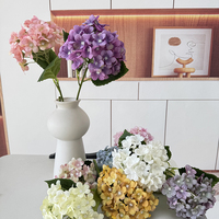 Bunga Mawar Hydrangea Buatan JIN PENG, Tangkai Tunggal Kecil, untuk Dekorasi Pernikahan, Natal, dan Acara Lainnya