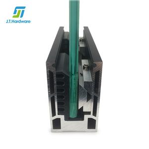 Balaustre di sicurezza in alluminio Hardware alluminio metallo profilo senza cornice morsetto a canale a U ringhiera in vetro - Product Image 3