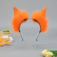 Serre-tête en fausse fourrure avec oreilles de renard, serre-tête en peluche fait main avec oreilles d'animaux pour cosplay, Halloween, fête à thème anime