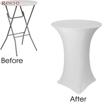 Couverture de table à manger en spandex, couvre-table jetable, pour hôtel, 50 pièces