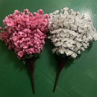 Branche de fleurs de pêcher complète Fleurs artificielles Soie 36 bâtons Bouquet de fleurs de pêcher Fleurs de cerisier artificielles pour mariage