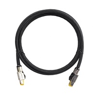 Cable de Comunicación de Alta Velocidad Cat8 de 40G y 2000MHz, 40 Gbps, Preensamblado, con Malla de Nailon, Conectores RJ45 Preterminados para Campo