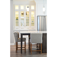 Meubles de cuisine d'usine thaïlandaise, ensemble de cuisine américain blanc style Shaker avec charnières à fermeture douce, prêt à assembler
