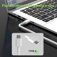 140W 100W 65W Chargeur pour ordinateur portable Super QC PD3.0 Chargeur rapide double USB à t Chargeur pour ordinateur portable pour Mac