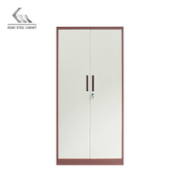 Armoire de rangement métallique populaire à double porte pour bureau, dortoir, personnel, vêtements et dossiers