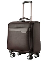 Valise moderne en PU rigide de 16 pouces avec roulettes pivotantes, légère, durable, imperméable, écologique, pour hommes, affaires, extérieur