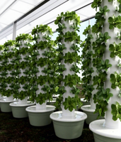 Système hydroponique vertical Grow Tower avec LED, tour hydroponique verticale en PVC
