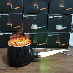 Humidificateur <span class=keywords><strong>Purificateur</strong></span> <span class=keywords><strong>d</strong></span>'<span class=keywords><strong>Air</strong></span> de Bureau 5V à Ultrasons, Simulation Flamme Arc-en-ciel Changeante, Anneau de Fumée, Méduse, avec Tuyau - Product Image 2