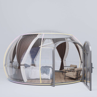Dôme à bulles transparent moderne en PC, hôtel préfabriqué, maison de glamping, structure en alliage d'aluminium, ciel étoilé, camping en plein air, maison d'hôtes, café