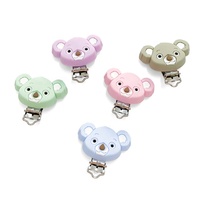 Vente en gros de sucette sans BPA factice de dentition pour bébé Koala Clip en silicone Accessoires pour sucette en forme d'animal mignon