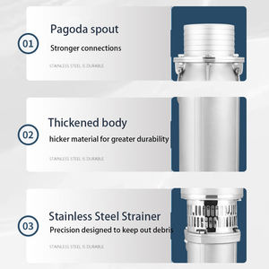 Pompe immergée triphasée à immersion d'huile en acier inoxydable QY, haute levée, 380V, irrigation agricole industrielle, haut débit - Product Image 3