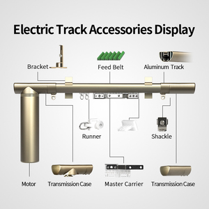 Sistema de Cortinas Motorizadas WiFi KYOK Champagne Tuya - Riel Elíptico Eléctrico Inteligente para Automatización del Hogar - Product Image 3