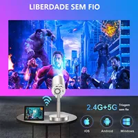 Salange X5G Mini Projecteur Portable Réglable à Vente Chaude avec Mise au Point Automatique, Prise en Charge 1080P, Petit Projecteur Home Cinéma