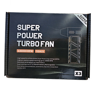 X3 Jet Fan 130000RPM High Speed Turbo Fan Brushless Motor Handheld Rechargeable Powerful <b>Blower</b> Outdoor Portable Fan - Product Image 4